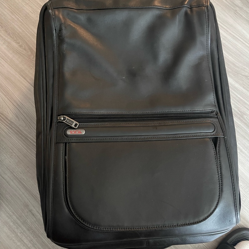 Leather Tumi briefcase luggage